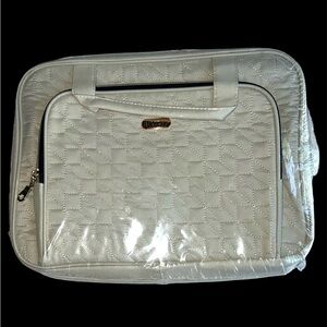 Multi Compartment Tan Cosmetic Bag